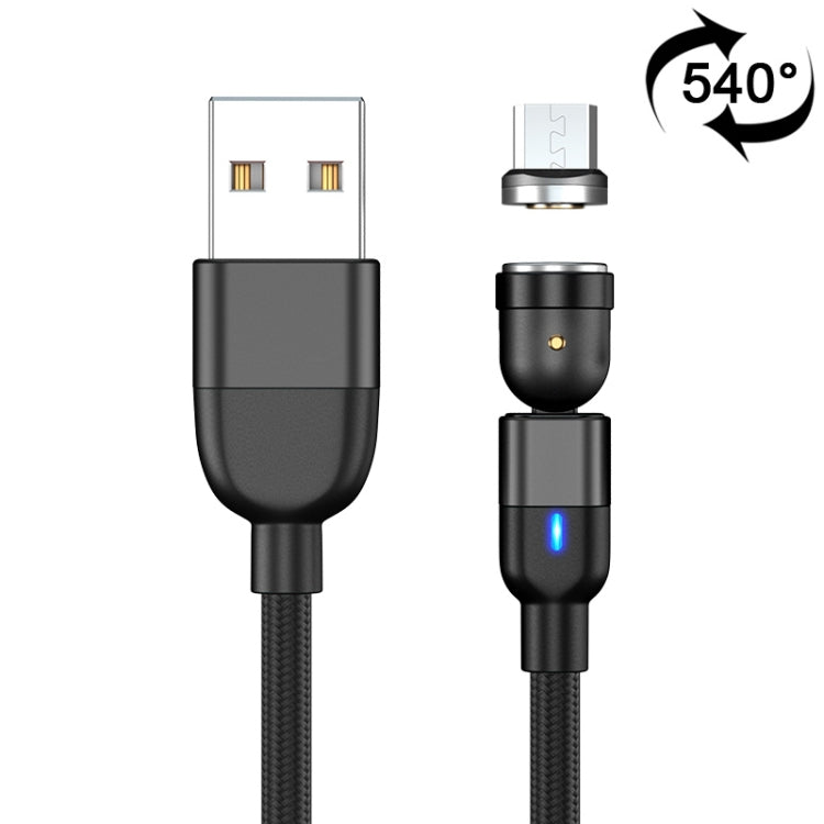 2m 3A Ausgang USB auf Micro-USB 540 Grad drehbares magnetisches Datensynchronisations-Ladekabel, 2m Micro-USB