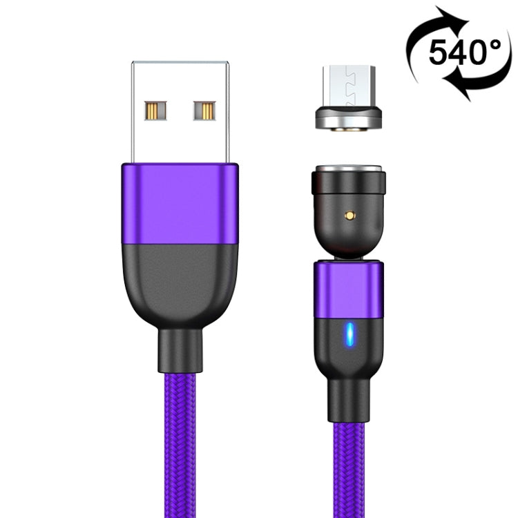 2m 3A Ausgang USB auf Micro-USB 540 Grad drehbares magnetisches Datensynchronisations-Ladekabel, 2m Micro-USB