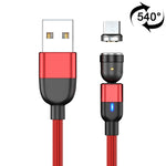 2m 3A Ausgang USB auf Micro-USB 540 Grad drehbares magnetisches Datensynchronisations-Ladekabel, 2m Micro-USB
