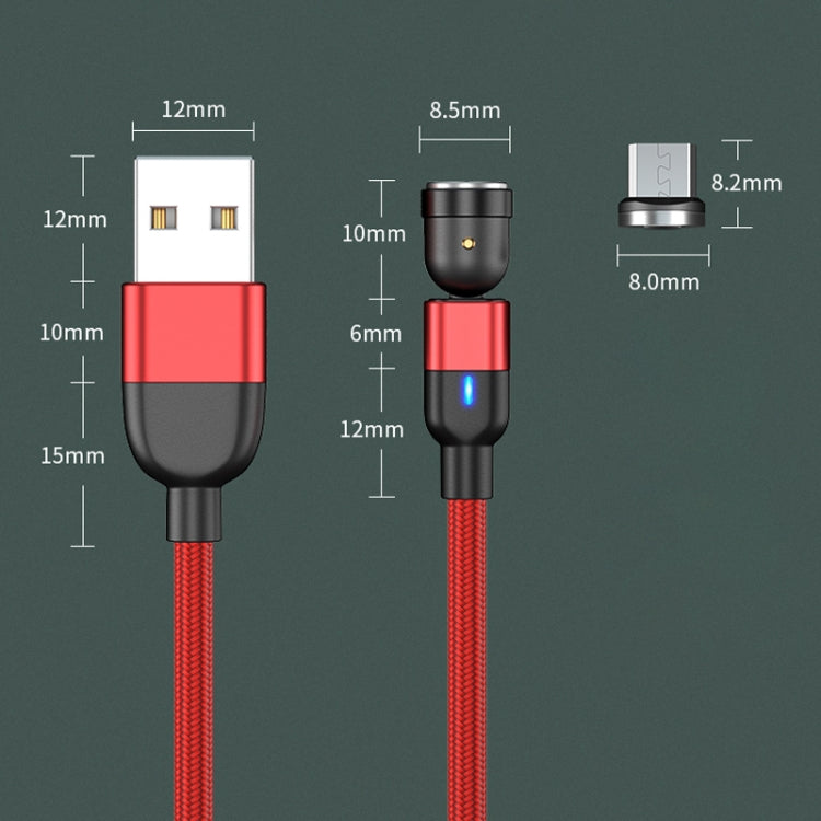 2m 3A Ausgang USB auf Micro-USB 540 Grad drehbares magnetisches Datensynchronisations-Ladekabel, 2m Micro-USB