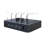 45W PD USB-C / Type-C + 18W PD USB-C / Type-C + 18W QC 3.0 USB + USB-Anschlüsse Intelligentes Ladegerät mit abnehmbarem Rahmen, UK-Stecker, 016PD UK-Stecker