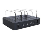 45W PD USB-C / Type-C + 18W PD USB-C / Type-C + 18W QC 3.0 USB + USB-Anschlüsse Intelligentes Ladegerät mit abnehmbarem Rahmen, UK-Stecker, 016PD UK-Stecker