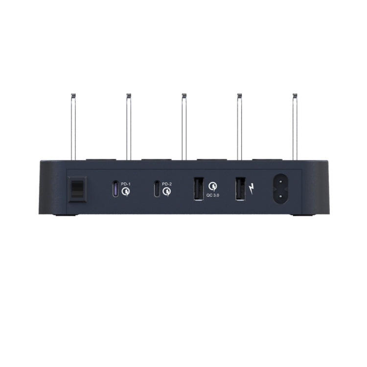 45W PD USB-C / Type-C + 18W PD USB-C / Type-C + 18W QC 3.0 USB + USB-Anschlüsse Intelligentes Ladegerät mit abnehmbarem Rahmen, UK-Stecker, 016PD UK-Stecker