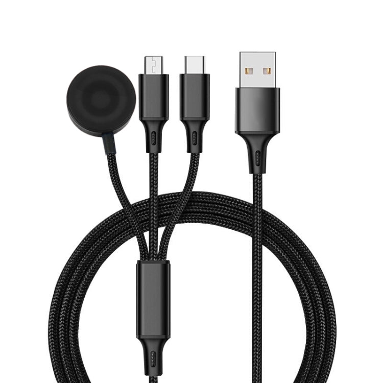 Für iPhone / Apple Watch 3 in 1 8 Pin + Type-C / USB-C + Magnetische Ladestation Multifunktions-Ladekabel, Länge: 1m, 3 in 1