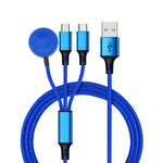 Für iPhone / Apple Watch 3 in 1 8 Pin + Type-C / USB-C + Magnetische Ladestation Multifunktions-Ladekabel, Länge: 1m, 3 in 1