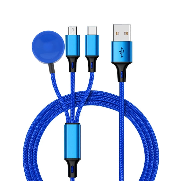 Für iPhone / Apple Watch 3 in 1 8 Pin + Type-C / USB-C + Magnetische Ladestation Multifunktions-Ladekabel, Länge: 1m, 3 in 1