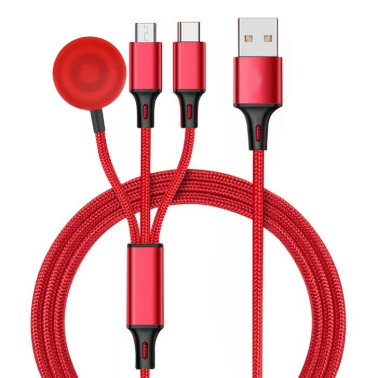 Für iPhone / Apple Watch 3 in 1 8 Pin + Type-C / USB-C + Magnetische Ladestation Multifunktions-Ladekabel, Länge: 1m, 3 in 1