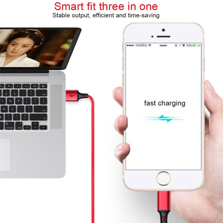 Für iPhone / Apple Watch 3 in 1 8 Pin + Type-C / USB-C + Magnetische Ladestation Multifunktions-Ladekabel, Länge: 1m, 3 in 1