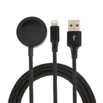 Für iPhone / Apple Watch 2 in 1 8 Pin + Magnetische Ladestation Multifunktions-Ladekabel, Länge: 1m, 2 in 1