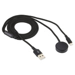 Für iPhone / Apple Watch 2 in 1 8 Pin + Magnetische Ladestation Multifunktions-Ladekabel, Länge: 1m, 2 in 1