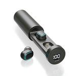 C1 Bluetooth 5.0 TWS Rundes Schornstein-Touch-Digitalanzeige True Wireless Bluetooth-Kopfhörer mit Ladebox, Rundes Schornstein