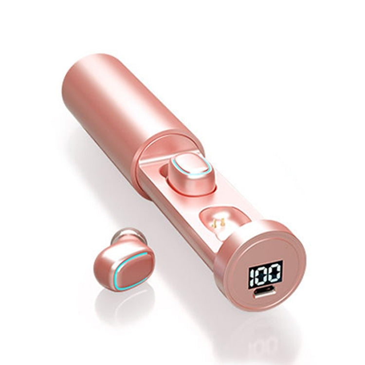C1 Bluetooth 5.0 TWS Rundes Schornstein-Touch-Digitalanzeige True Wireless Bluetooth-Kopfhörer mit Ladebox, Rundes Schornstein