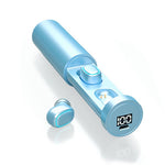C1 Bluetooth 5.0 TWS Rundes Schornstein-Touch-Digitalanzeige True Wireless Bluetooth-Kopfhörer mit Ladebox, Rundes Schornstein