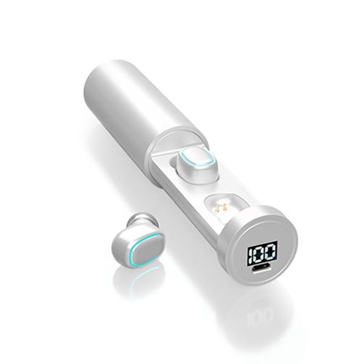 C1 Bluetooth 5.0 TWS Rundes Schornstein-Touch-Digitalanzeige True Wireless Bluetooth-Kopfhörer mit Ladebox, Rundes Schornstein