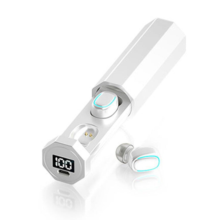 C1 Bluetooth 5.0 TWS Touch Polygonale Digitalanzeige True Wireless Bluetooth-Kopfhörer mit Ladebox, Polygonal