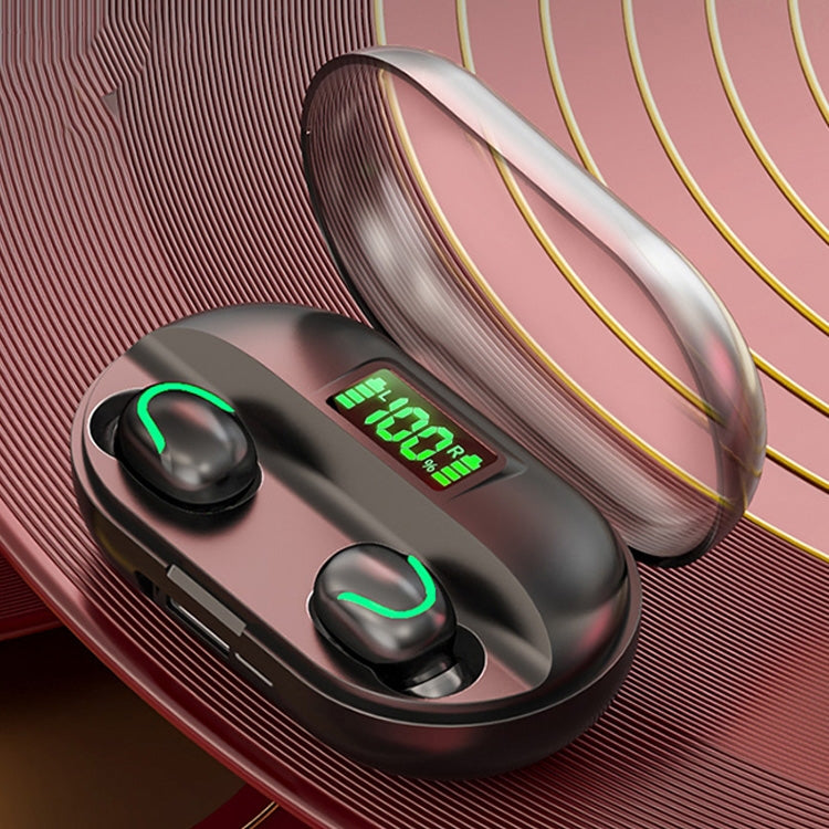 T2 Bluetooth 5.0 TWS Touch Digitalanzeige True Wireless Bluetooth-Kopfhörer mit Ladebox, T2 (Schwarz), T2 (Rot), T2 (Weiß)