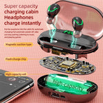 T2 Bluetooth 5.0 TWS Touch Digitalanzeige True Wireless Bluetooth-Kopfhörer mit Ladebox, T2 (Schwarz), T2 (Rot), T2 (Weiß)