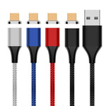 M11 3A USB zu Micro-USB Nylon geflochtenes magnetisches Datenkabel, Kabellänge: 1m, Micro-USB