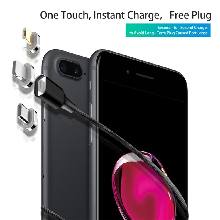 M11 3A USB zu Micro-USB Nylon geflochtenes magnetisches Datenkabel, Kabellänge: 1m, Micro-USB