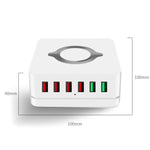 E6 7 in 1 Multifunktionale kabellose Ladestation USB Intelligente Steckdosenhalterung Ständer
