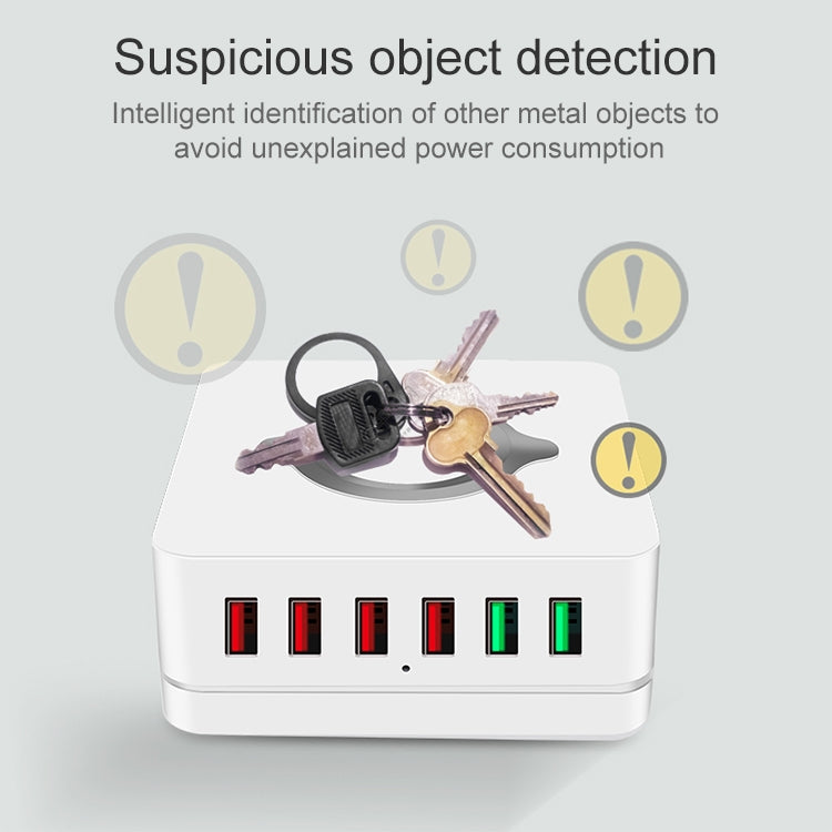 E6 7 in 1 Multifunktionale kabellose Ladestation USB Intelligente Steckdosenhalterung Ständer