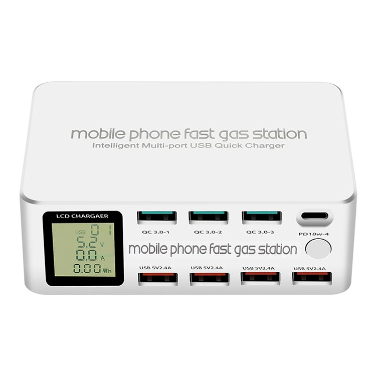 818D 8 in 1 Multifunktionale USB-Ladestation Intelligente Steckdosenhalterung Ständer