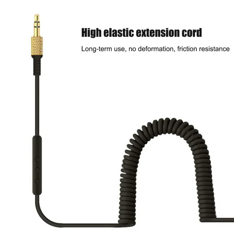 Kabelgesteuerte Anrufversion 3,5-mm-Stecker-zu-Stecker-Kopfhörerkabel für Marshall-Kopfhörer, Kabellänge: 1,25 m–1,8 m, Kabelgesteuerte Anrufversion