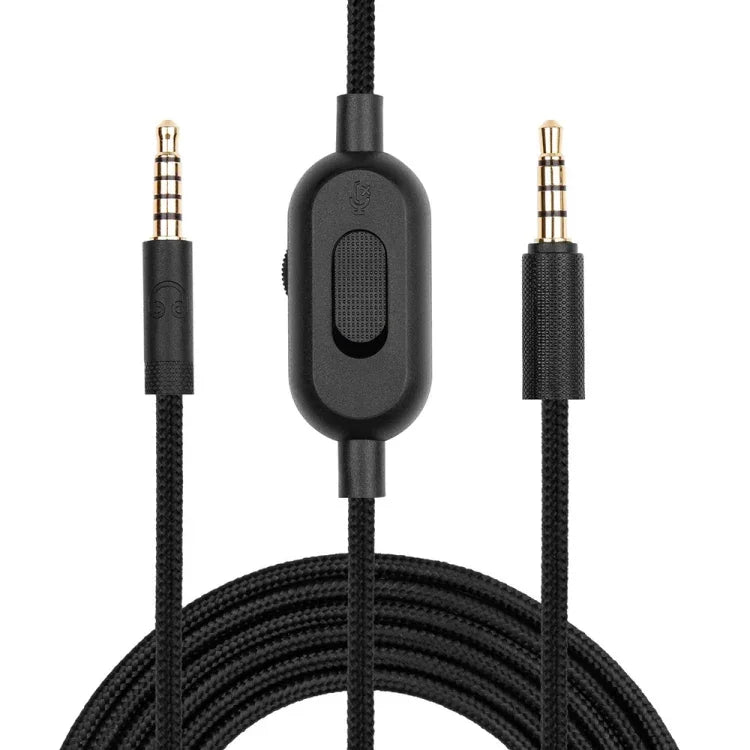ZS0159 Für Logitech G433 / G233 / G Pro / G Pro X 3,5 mm Stecker auf Stecker Gaming Headset Audiokabel mit kabelgebundener Steuerung, Kabellänge: 2m