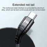 4 in 1 66W 6A USB zu 8 Pin + Micro USB + Dual USB-C / Type-C Schnelllade-Datenkabel, Kabellänge: 2m, 2m, 2m 66W