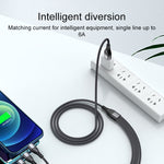 4 in 1 66W 6A USB zu 8 Pin + Micro USB + Dual USB-C / Type-C Schnelllade-Datenkabel, Kabellänge: 2m, 2m, 2m 66W