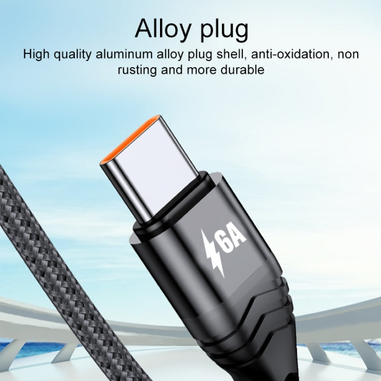 4 in 1 66W 6A USB zu 8 Pin + Micro USB + Dual USB-C / Type-C Schnelllade-Datenkabel, Kabellänge: 2m, 2m, 2m 66W