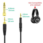ZS0088 für Audio-Technica ATH-M50X / ATH-M40X Spiralkopfhörerkabel, Kabellänge: 1,4 m-3 m, ZS0088