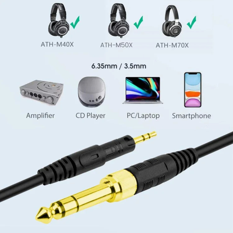 ZS0088 für Audio-Technica ATH-M50X / ATH-M40X Spiralkopfhörerkabel, Kabellänge: 1,4 m-3 m, ZS0088