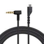 ZS0135 Für SteelSeries Arctis 3 / 5 / 7 Kopfhörer-Audiokabel, Kabellänge: 2m, Audiokabel Schwarz, Audiokabel Silber