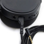 ZS0135 Für SteelSeries Arctis 3 / 5 / 7 Kopfhörer-Audiokabel, Kabellänge: 2m, Audiokabel Schwarz, Audiokabel Silber