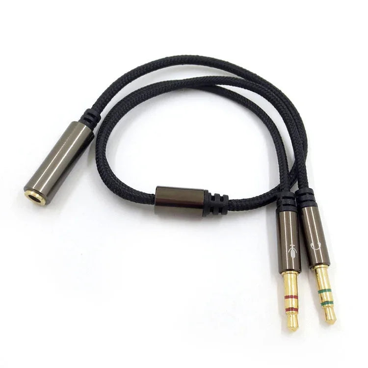 ZS0135 For SteelSeries Arctis 3 / 5 / 7 3.5mm Female to Dual 3.5mm Male Earphone Adapter Cable, Cable Length: 30cm, Adapter Cable