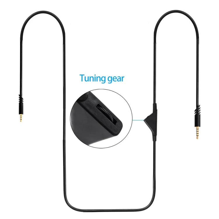 ZS0175 Für Logitech Astro A10 / A40 / A30 3,5 mm Klinke auf Klinke Lautstärke einstellbares Kopfhörer-Audiokabel, Kabellänge: 2m, Für Logitech Astro A10 2m