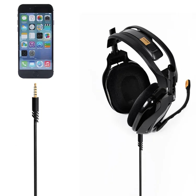 ZS0175 Für Logitech Astro A10 / A40 / A30 3,5 mm Klinke auf Klinke Lautstärke einstellbares Kopfhörer-Audiokabel, Kabellänge: 2m, Für Logitech Astro A10 2m