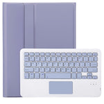 Für iPad 11 2025 / 10. Generation 10,9 2022 A10B-A Lammlederstruktur Bluetooth Touch-Tastatur Leder-Tablet-Hülle mit Stifthalter, A10B-A