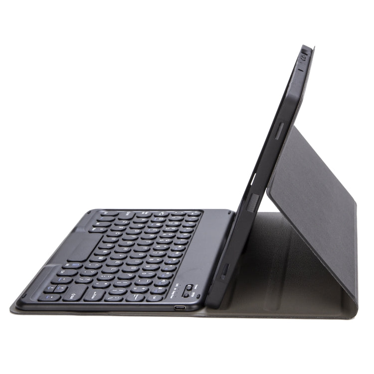 Für iPad 11 2025 / 10. Generation 10,9 2022 YA10B Lammlederstruktur Bluetooth-Tastatur Leder-Tablet-Hülle mit Stifthalter, YA10B