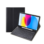 Für iPad 11 2025 / 10. Generation 10,9 2022 YA10B Lammlederstruktur Bluetooth-Tastatur Leder-Tablet-Hülle mit Stifthalter, YA10B