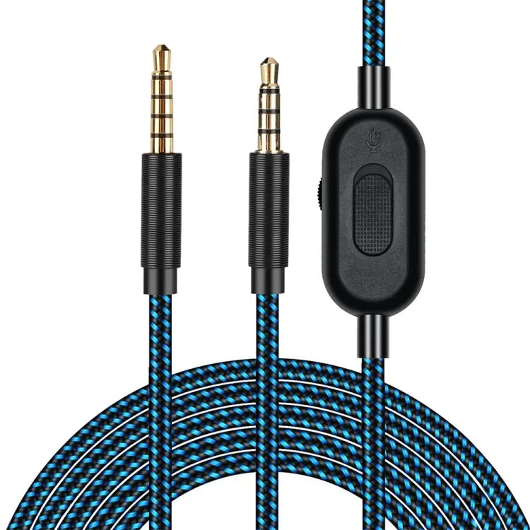 ZS0162 Gaming-Headset-Audiokabel mit Kabelfernbedienung für Logitech Astro A10 A40 A30, Version mit Kabelfernbedienung