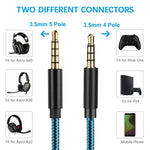 ZS0162 Gaming-Headset-Audiokabel mit Kabelfernbedienung für Logitech Astro A10 A40 A30, Version mit Kabelfernbedienung