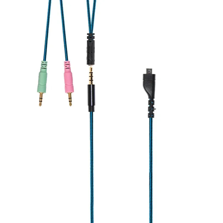 ZS0158 Gerader Stecker + Adapterkabel Gaming Headset Audio Kabel für SteelSeries Arctis 3 / 5 / 7, Gerader Stecker + Adapterkabel
