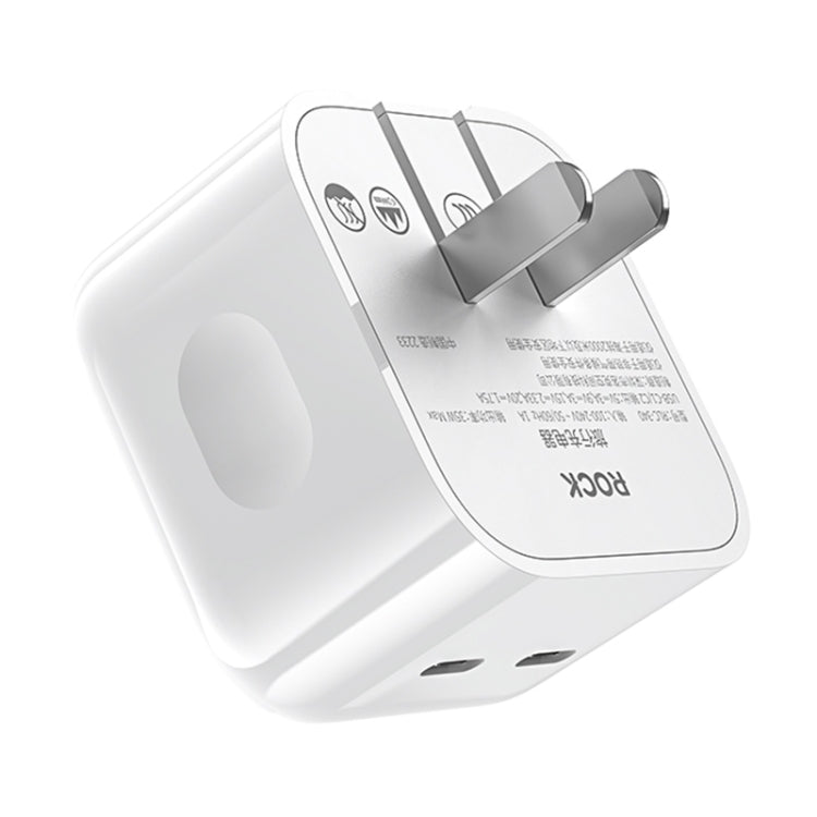 ROCK T58 35W Dual USB-C / Type-C Ports PD-Ladegerät, CN-Stecker