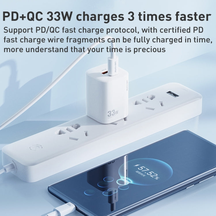 WK WP-U140 33W Power Series USB+USB-C/Type-C Schnellladegerät, Spezifikationen: US-Stecker, 33W US-Stecker