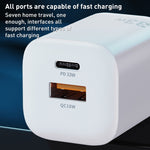 WK WP-U140 33W Power Series USB+USB-C/Type-C Schnellladegerät, Spezifikationen: US-Stecker, 33W US-Stecker