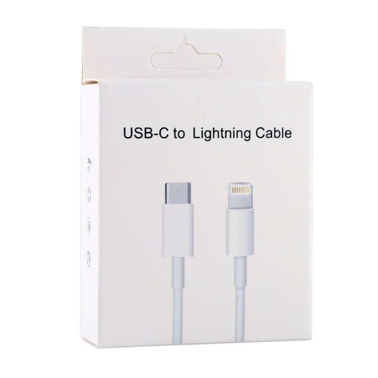 20W 9V/2A 1M USB-C / Type-C zu 8 Pin PD Schnellladekabel für iPhone, iPad, Kabellänge: 1m, 20W 9V/2A