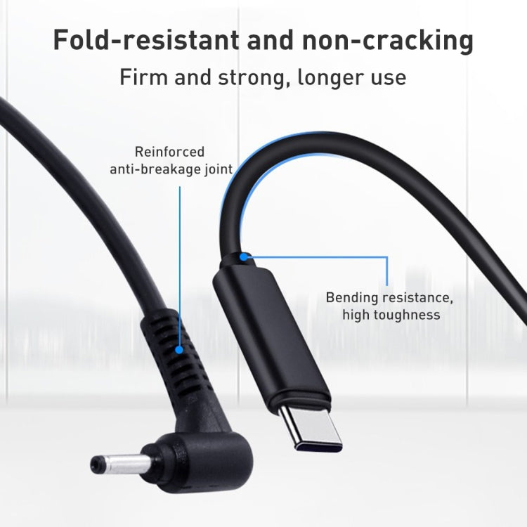 USB-C / Typ-C zu 4,0 x 1,35mm Laptop Stromkabel, Kabellänge: ca. 1,5m, Typ-C zu 4,0 x 1,35mm