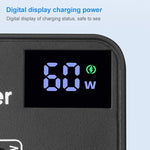 988A Multifunktionaler DC 12V 5 Ports USB Digitalanzeige Schnellladegerät, 988A